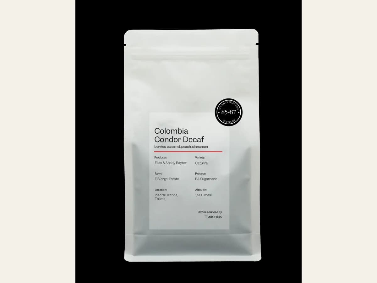 Colombia - Condor, Decaf coffee bag