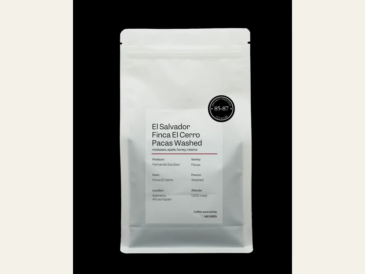 El Salvador - Finca El Cerro Pacas Washed coffee bag