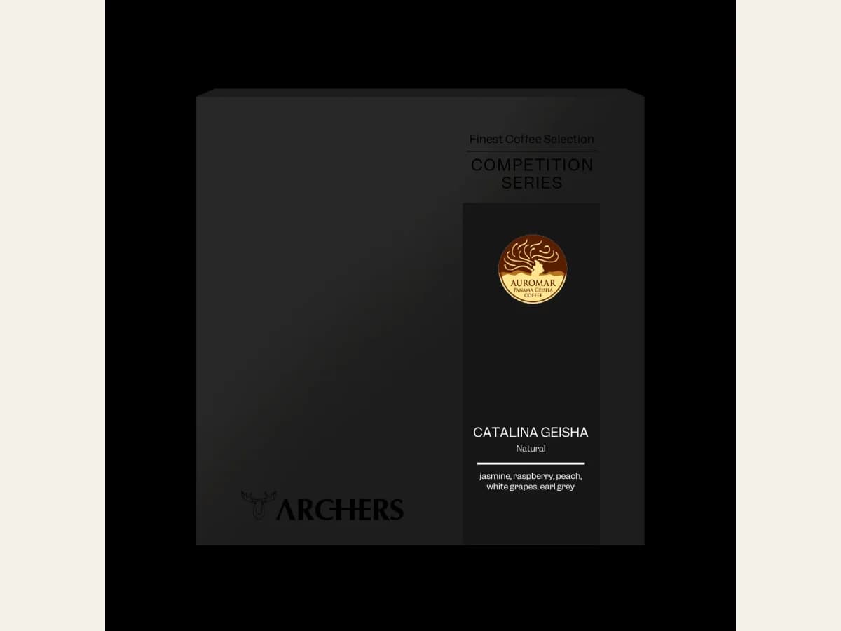 Archers Coffee Panama - Finca Auromar -  Catalina Geisha Natural bag illustration