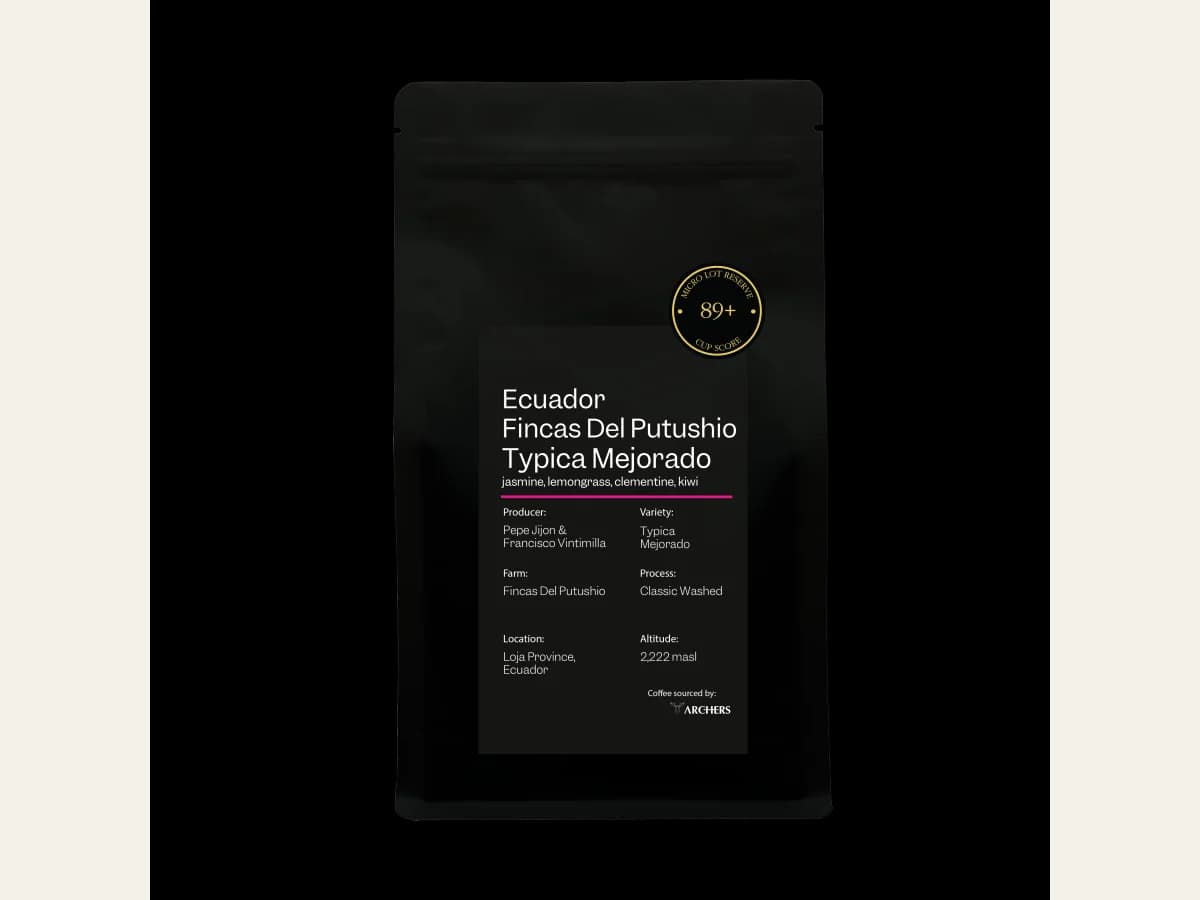 Archers Coffee Ecuador - Fincas Del Putushio, Typica Mejorado bag illustration