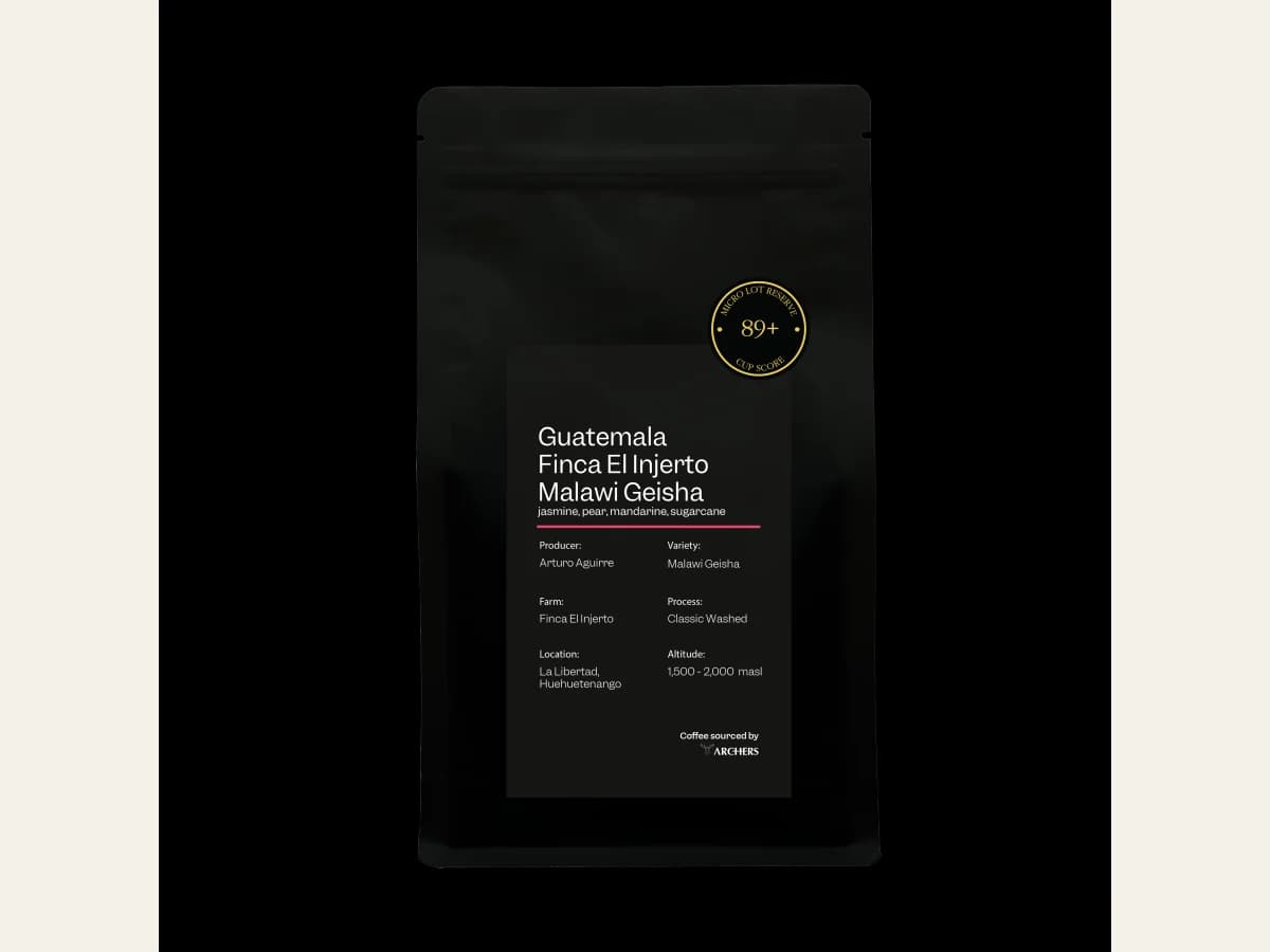 Archers Coffee Guatemala - Finca El Injerto, Malawi Geisha bag illustration
