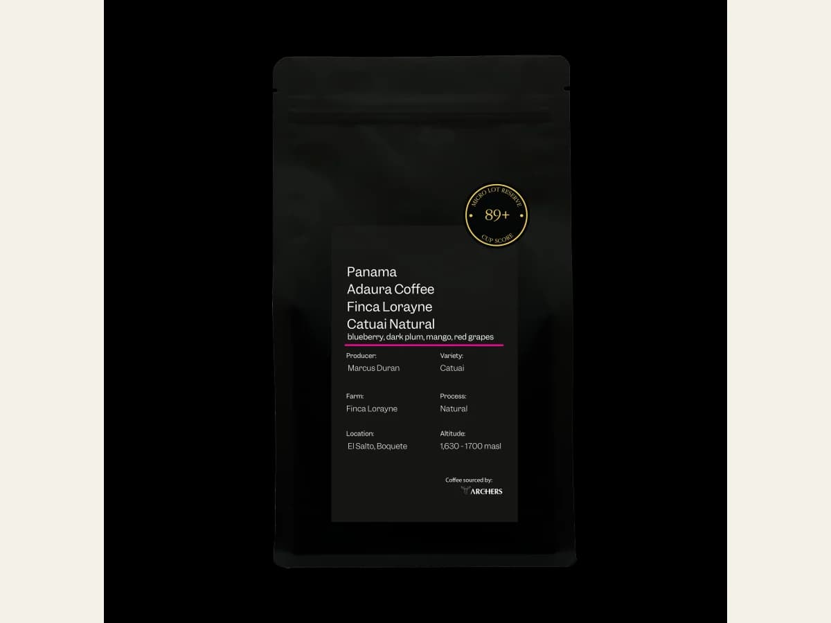 Archers Coffee Panama - Adaura Coffee Catuai Natural bag illustration