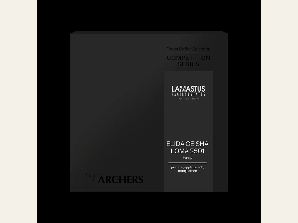Archers Coffee Panama - Elida Geisha Honey Loma 2501 bag illustration