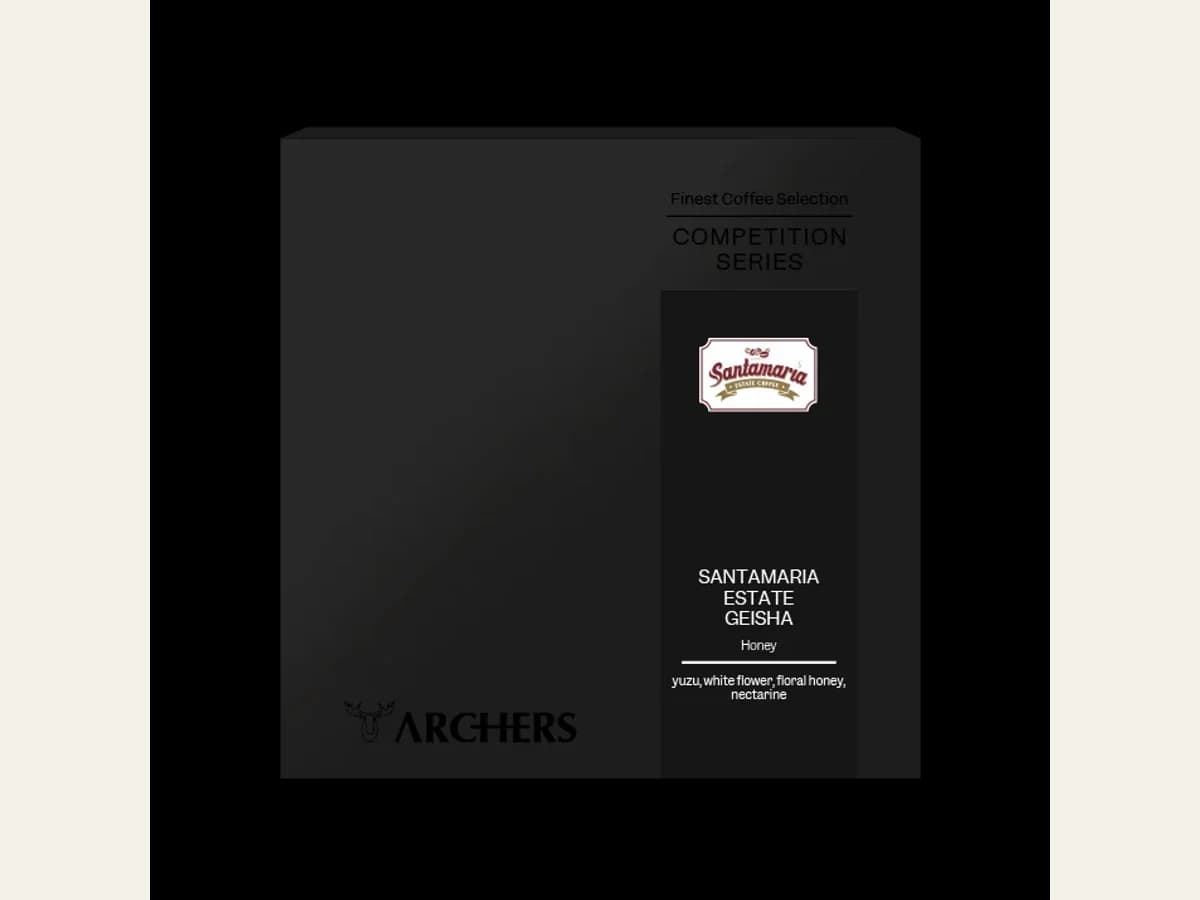 Archers Coffee Panama - Santamaria Estate - Geisha Honey bag illustration