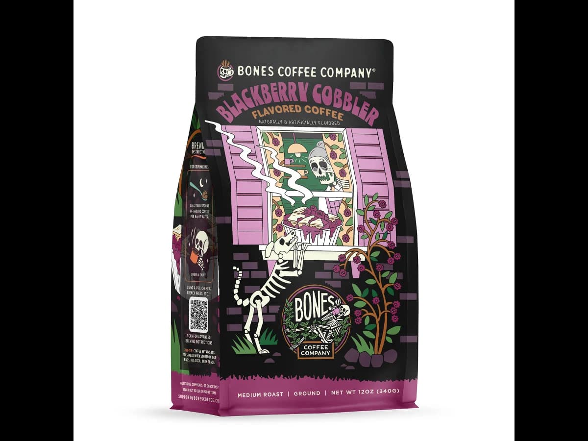 Bones Coffee Company Blackberry Cobbler coffee bag
