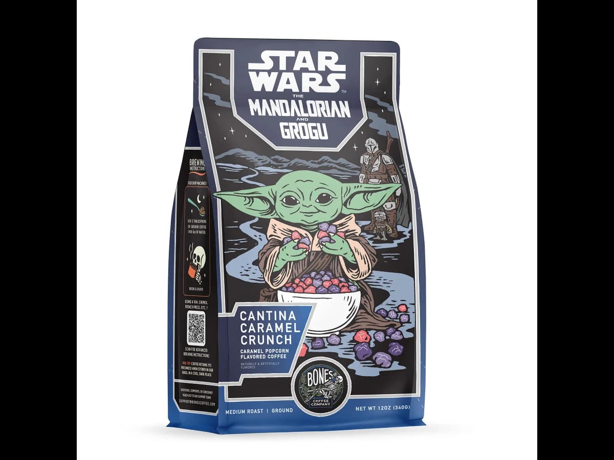 Bones Coffee Company Cantina Caramel Crunch bag illustration
