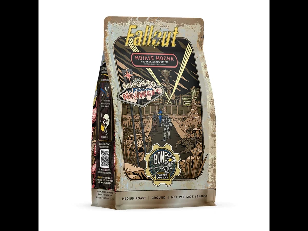 Bones Coffee Company Mojave Mocha bag illustration