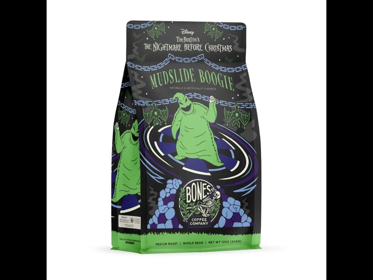 Bones Coffee Company Mudslide Boogie bag illustration