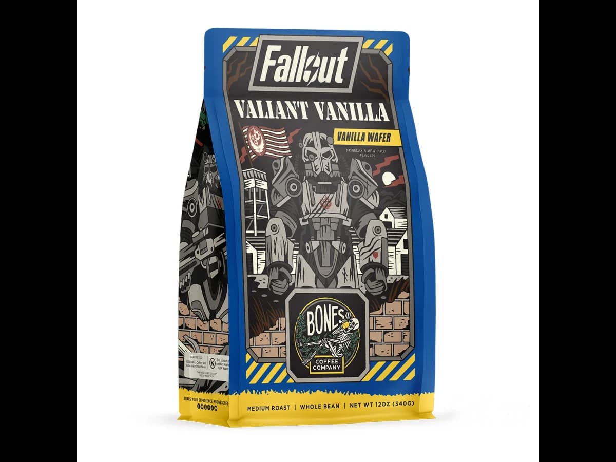 Bones Coffee Company Valiant Vanilla bag illustration