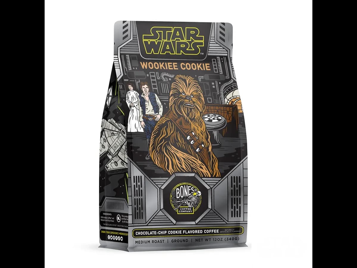 Bones Coffee Company Wookiee Cookie bag illustration
