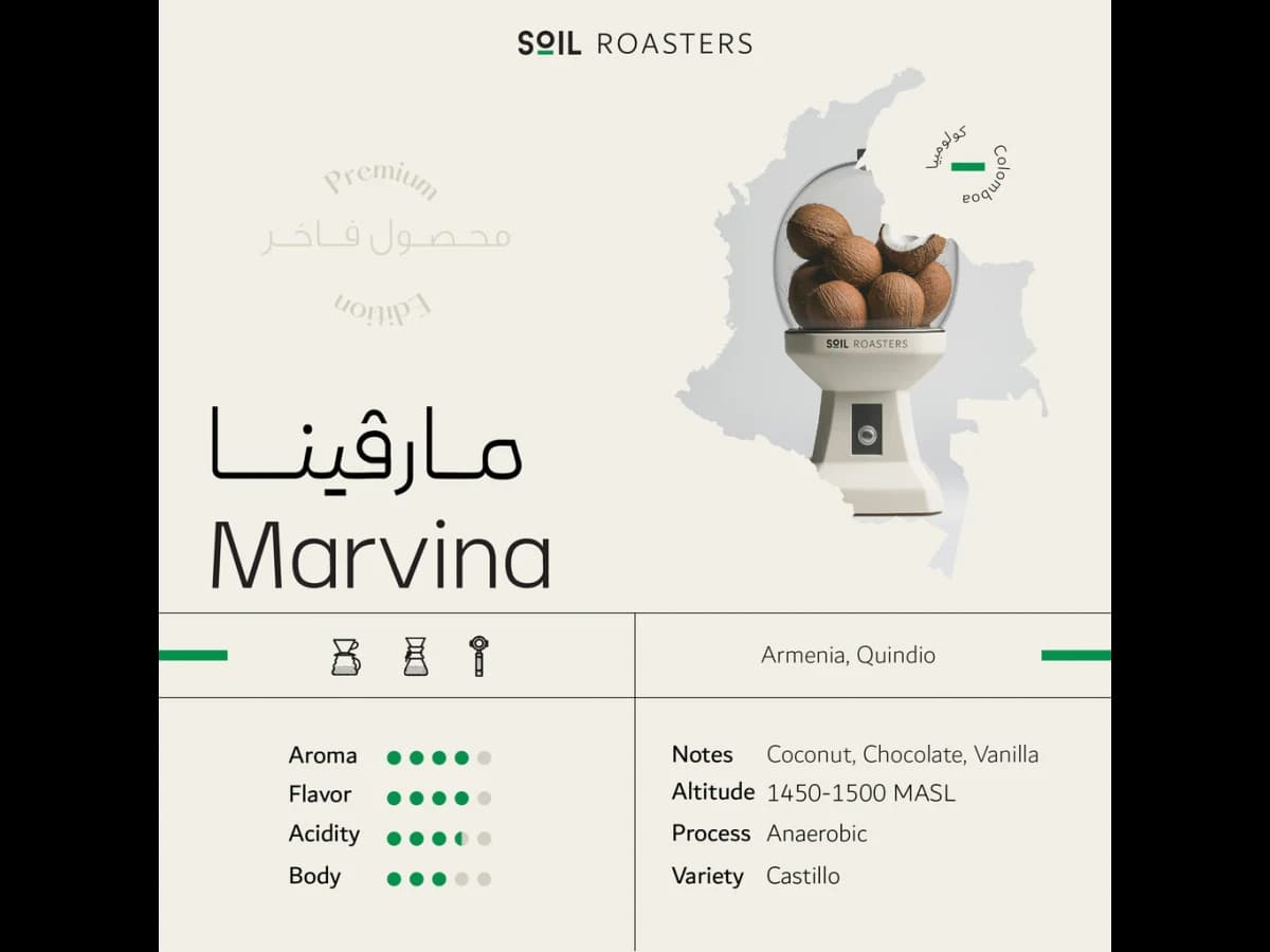 Soil Roasters Marvina bag illustration