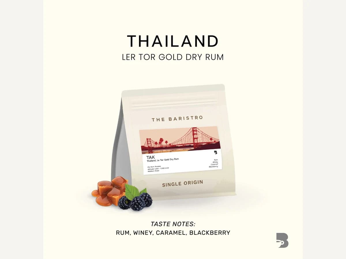 Thailand Le Tor Gold Dry Rum coffee bag
