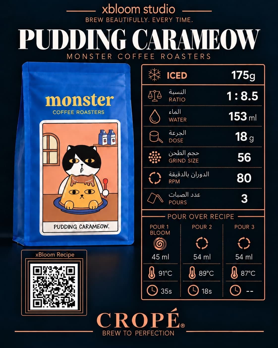 Pudding Carameow coffee bag