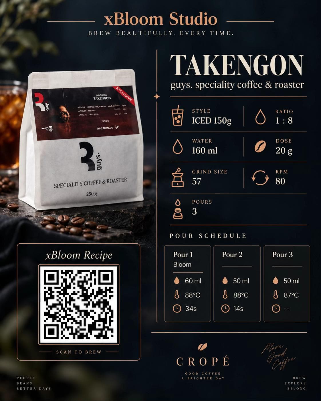 3 Guys Specialty Coffee & Roaster Takengon bag illustration