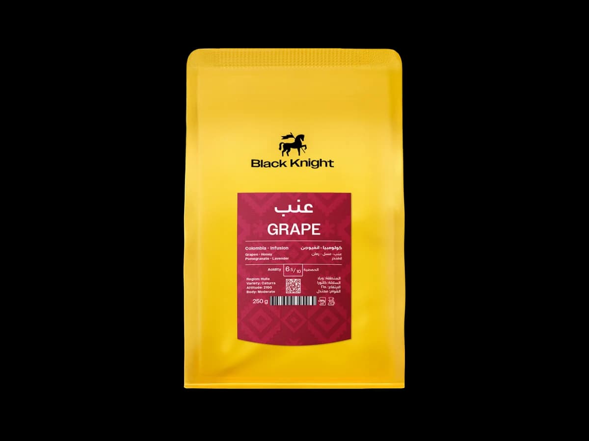 Black Knight Grape coffee bag