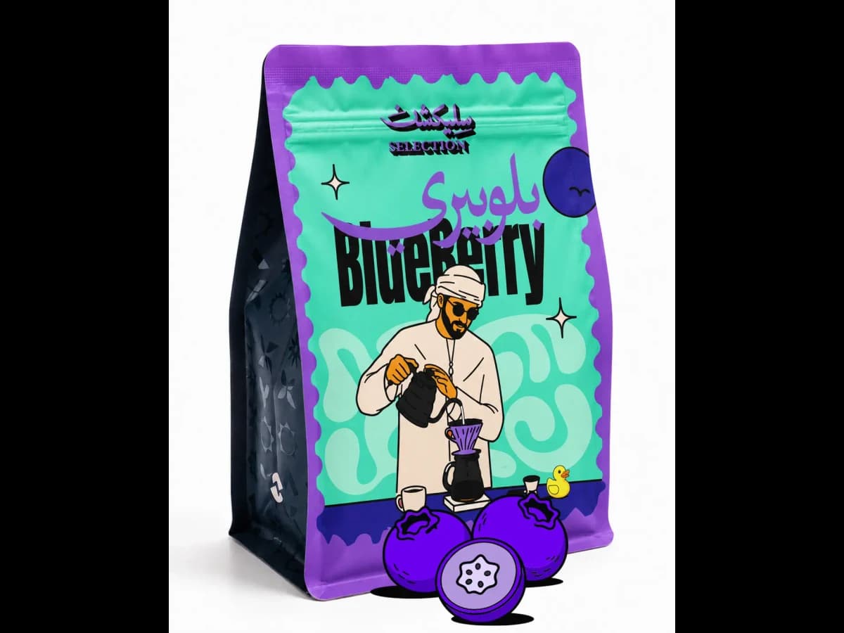 Blueberry coffee bag