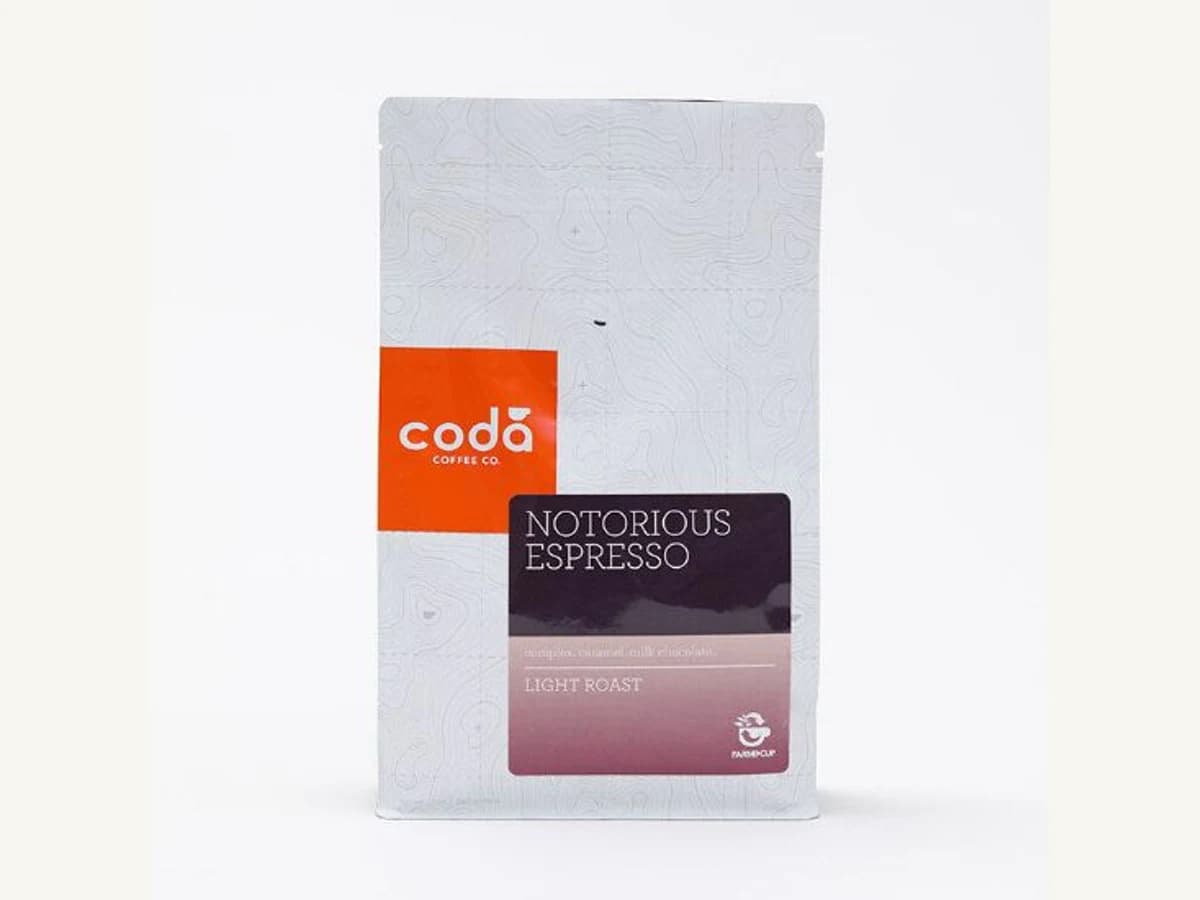 Coda Coffee Company Notorious Espresso bag illustration