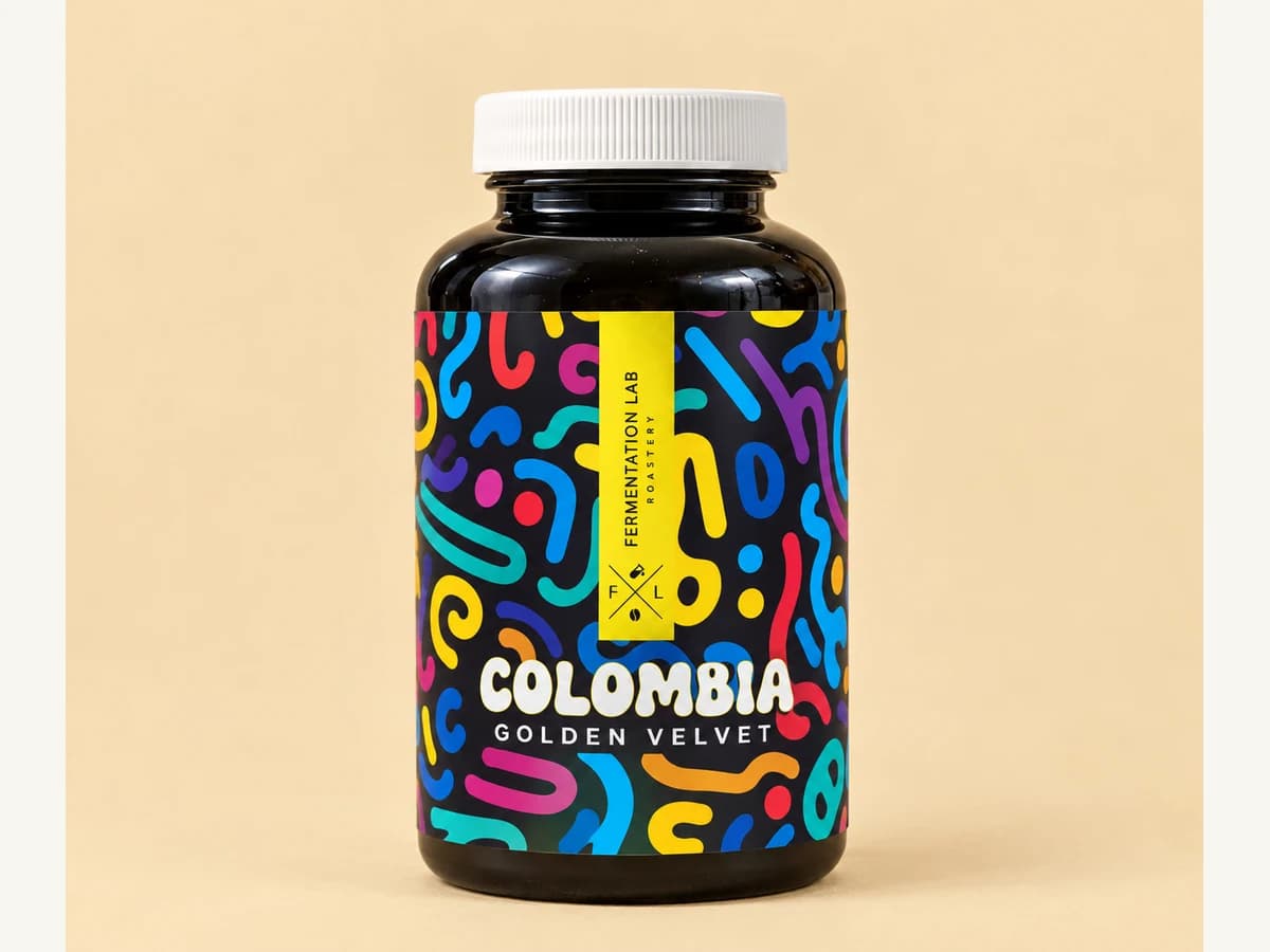 Fermentation Lab Golden Velvet bag illustration