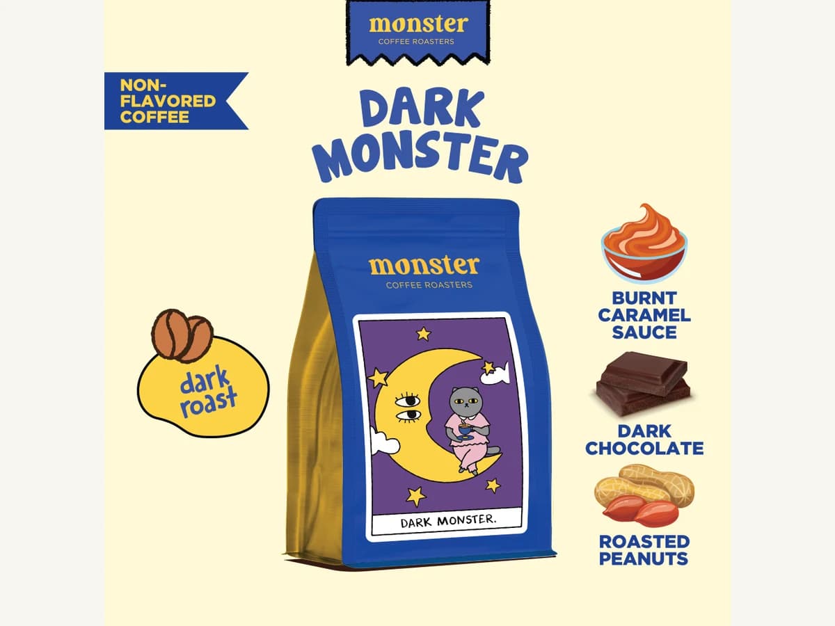 Monster Coffee Roasters Dark Monster bag illustration