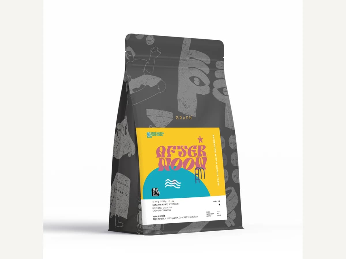 Graph Coffee Co. Afternoon bag illustration