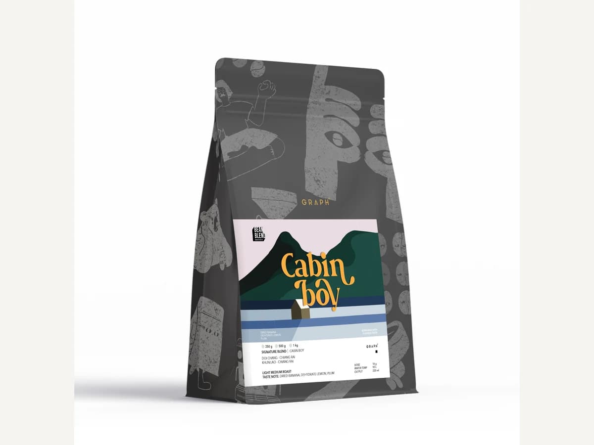 Graph Coffee Co. Cabin Boy bag illustration