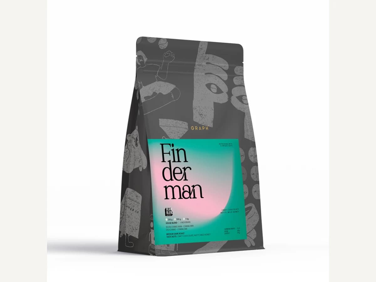 Graph Coffee Co. Finderman bag illustration