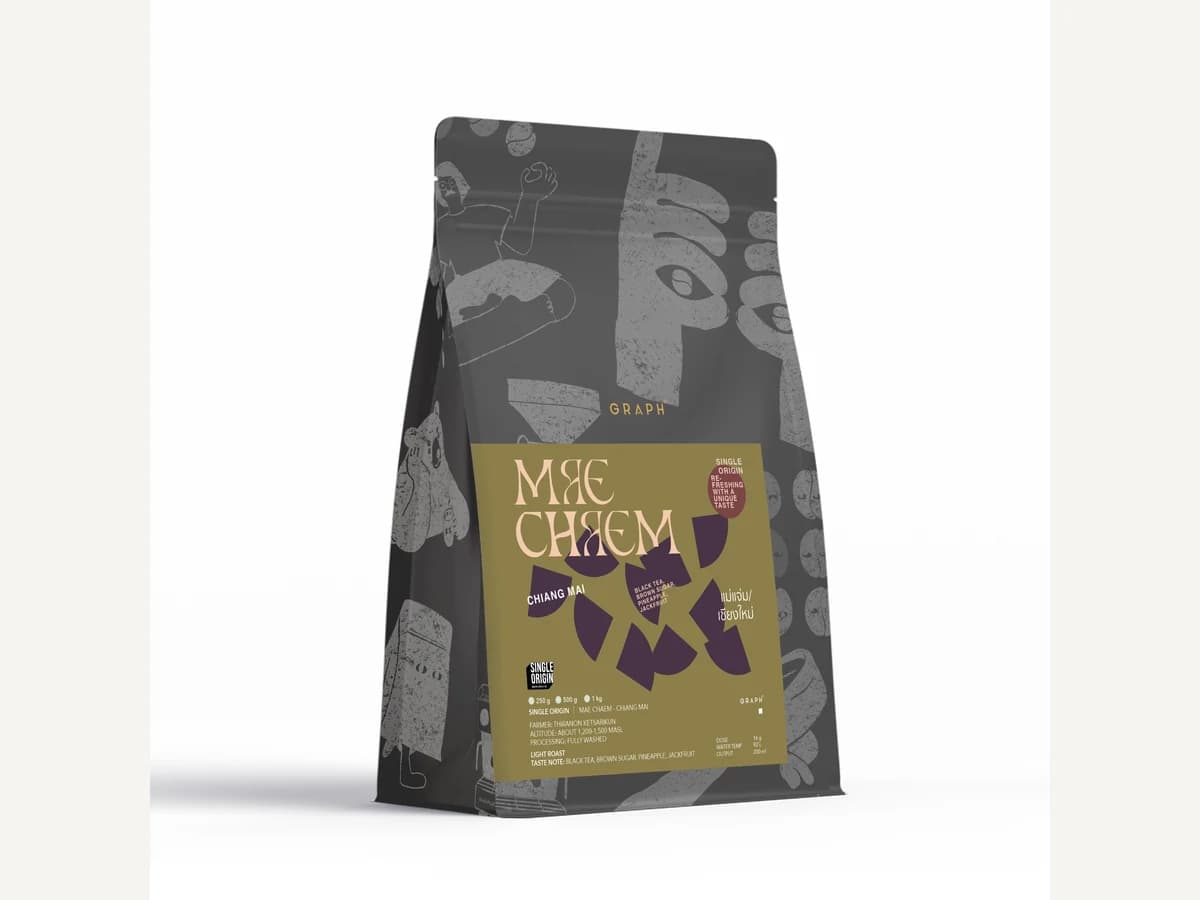 Graph Coffee Co. Mae Chaem bag illustration