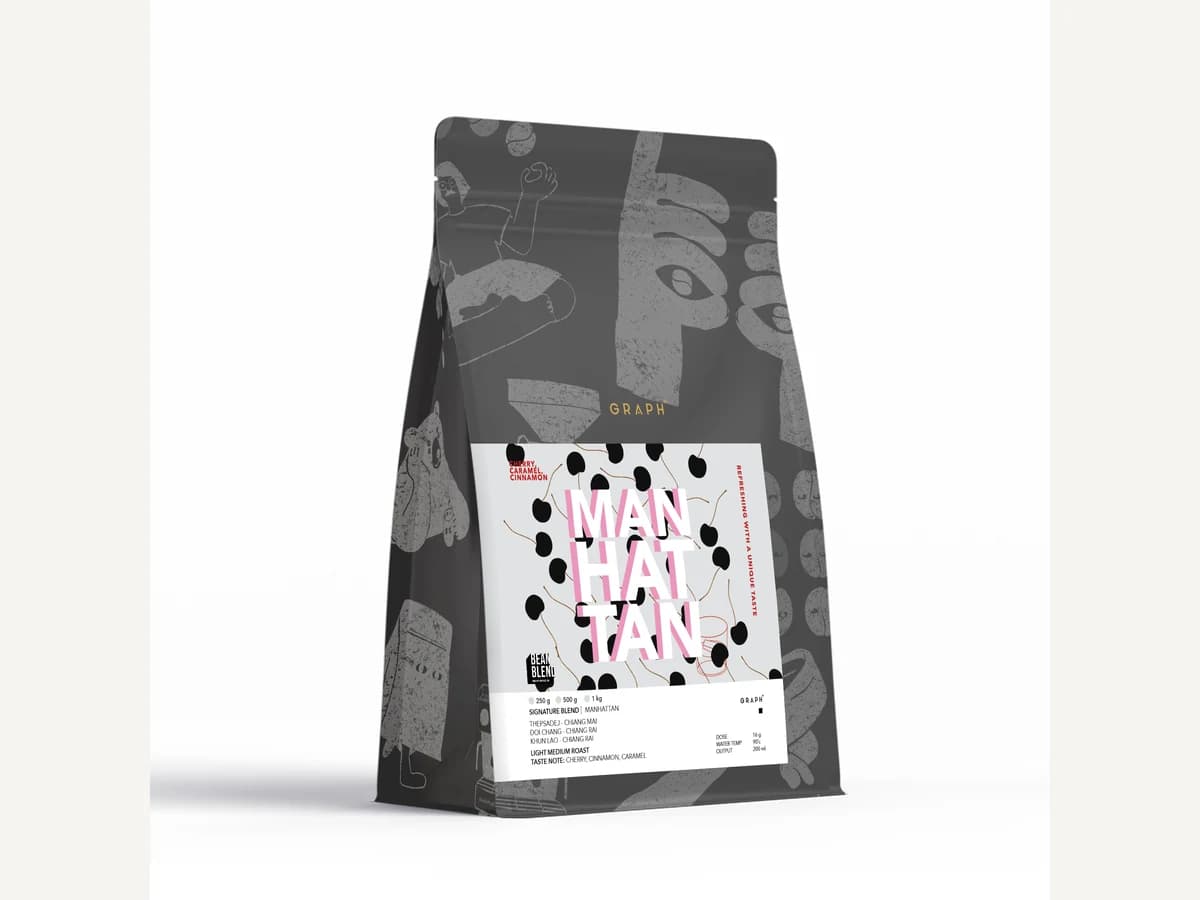 Graph Coffee Co. Manhattan bag illustration