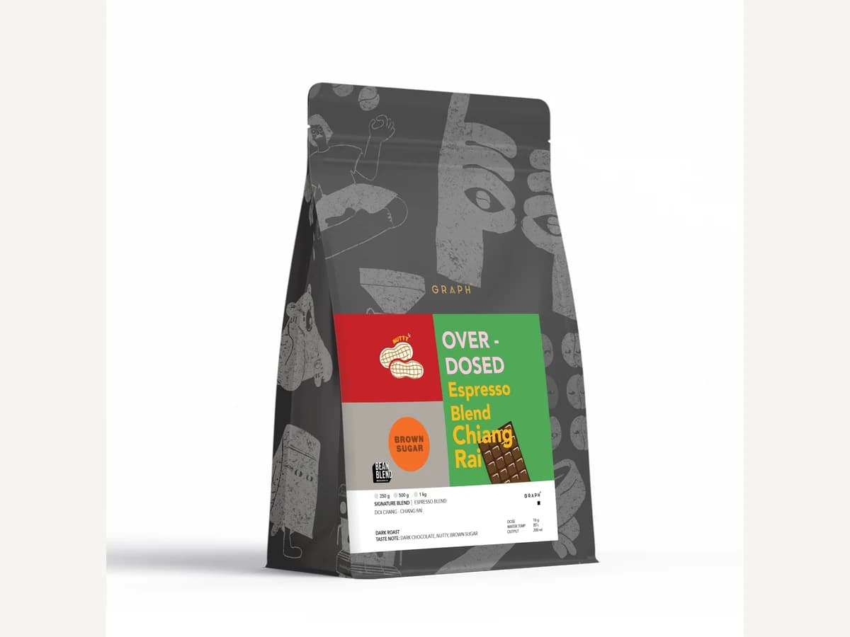 Graph Coffee Co. Overdosed bag illustration