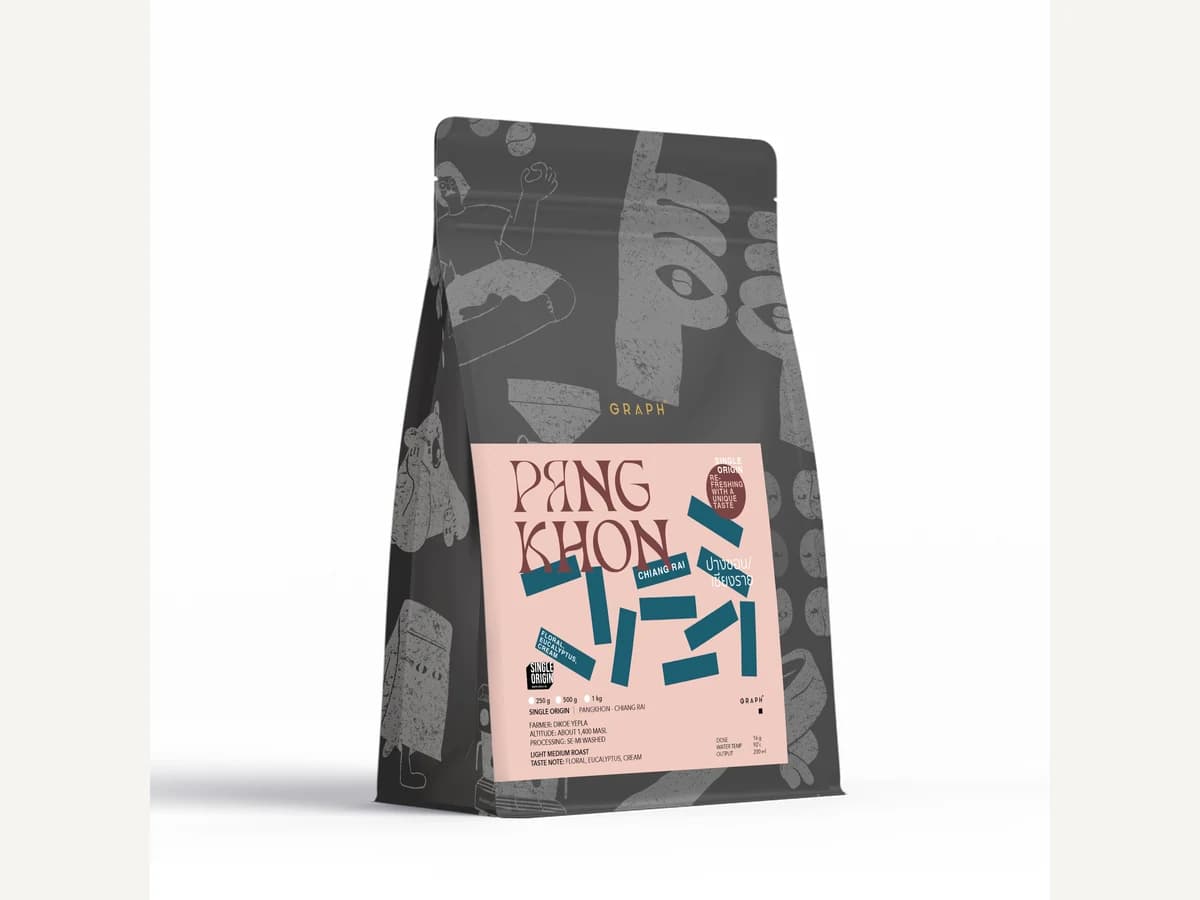 Graph Coffee Co. Pang Khon bag illustration