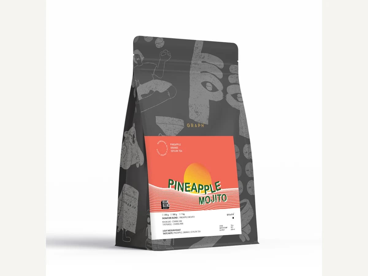 Graph Coffee Co. Pineapple Mojito bag illustration
