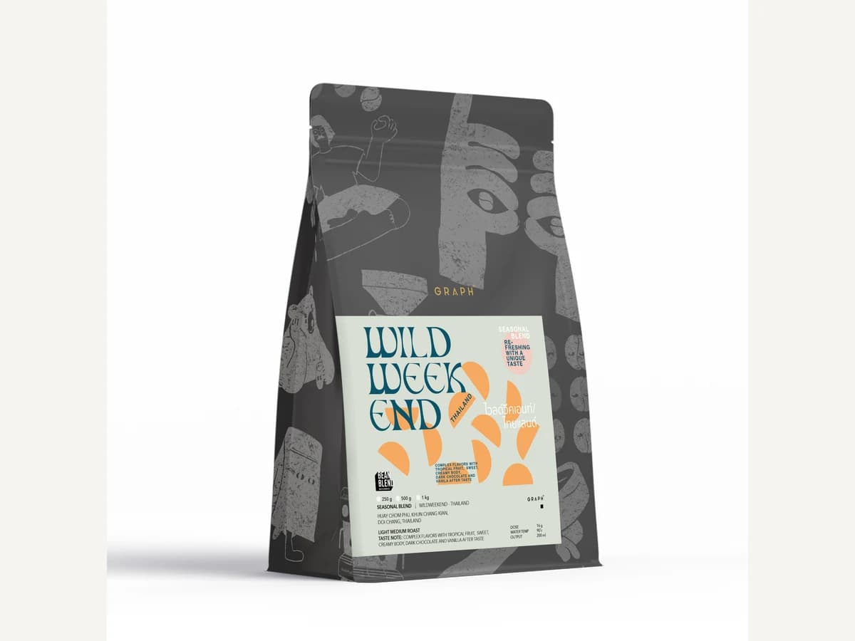 Graph Coffee Co. Wildweekend bag illustration