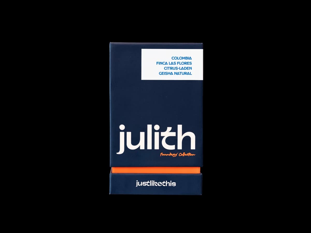 Julith Coffee & Roastery Colombia Finca Las Flores Citrus-Laden Geisha Natural bag illustration