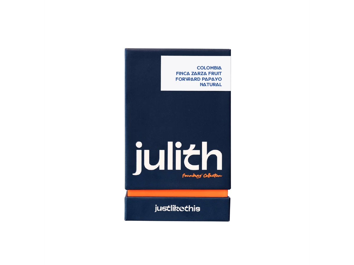 Julith Coffee & Roastery Colombia Finca Zarza Fruit Forward Papayo Natural bag illustration