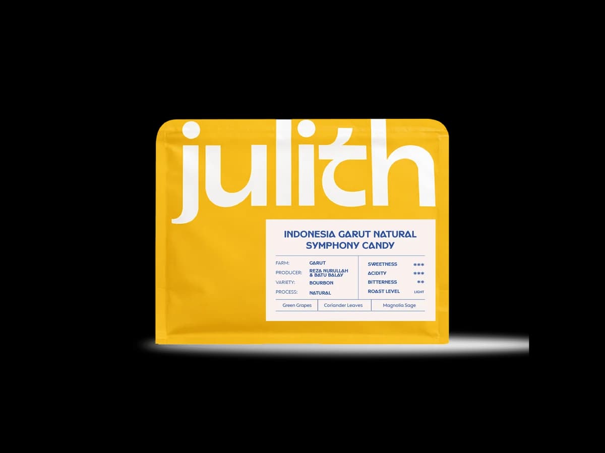 Julith Coffee & Roastery Indonesia Garut Natural Symphony Candy bag illustration