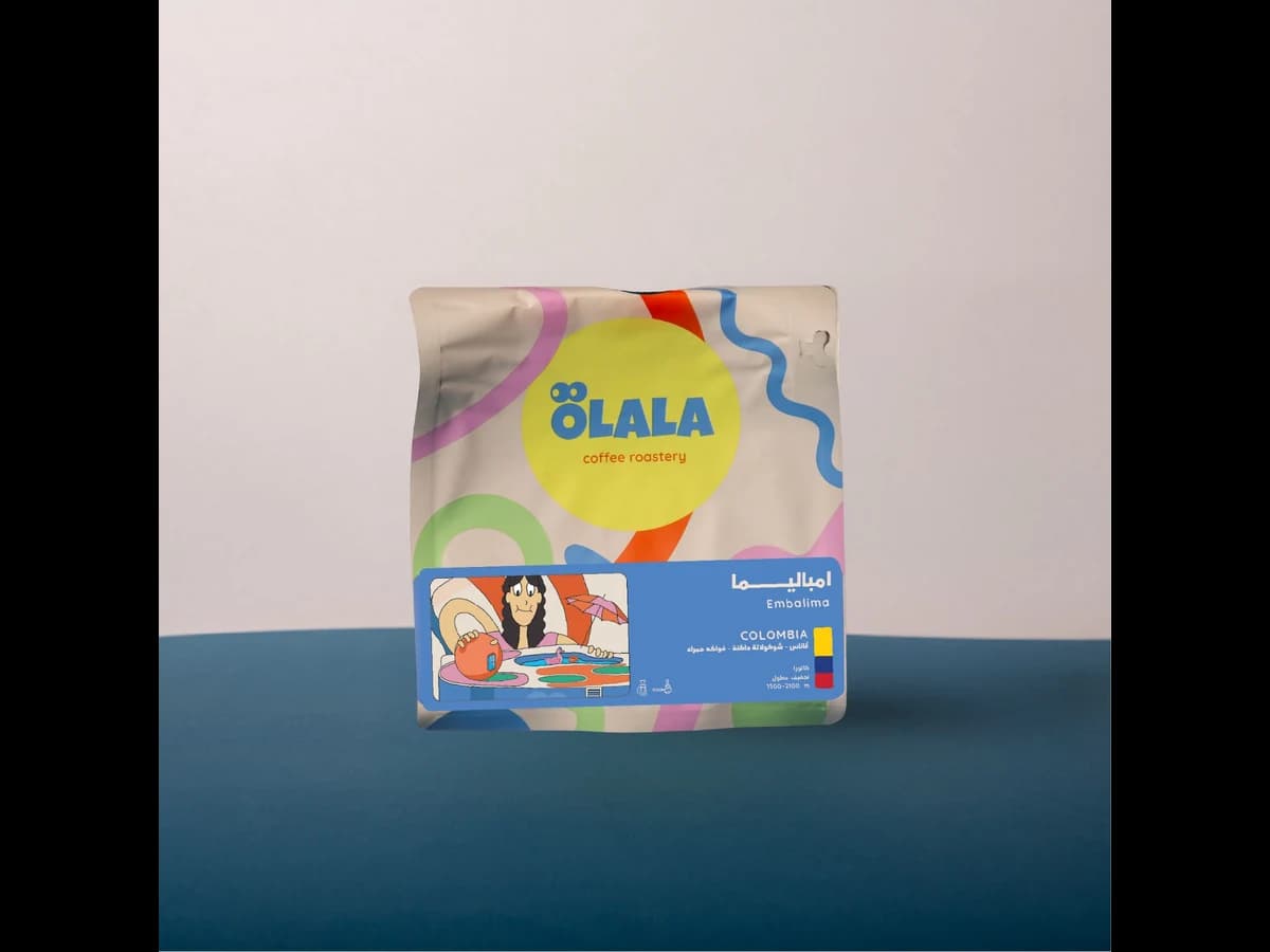 ÖLALA Coffee Roastery Embalima bag illustration