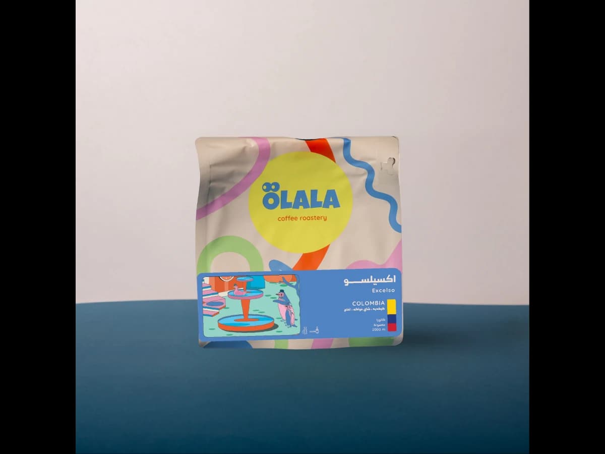 ÖLALA Coffee Roastery Excelso bag illustration