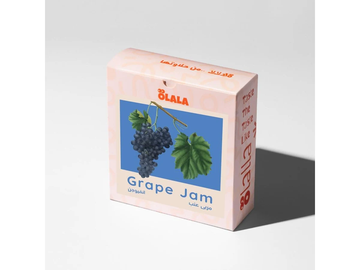 ÖLALA Coffee Roastery Grape Jam Colombia bag illustration
