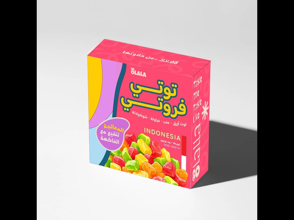 ÖLALA Coffee Roastery Tutti Frutti bag illustration