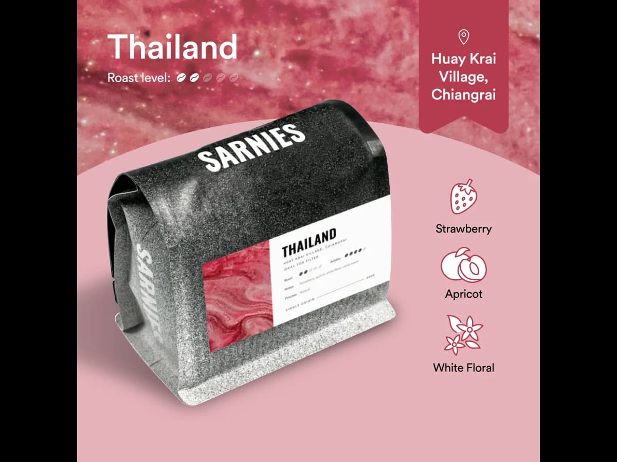 Sarnies Huay Krai Organic Forest bag illustration