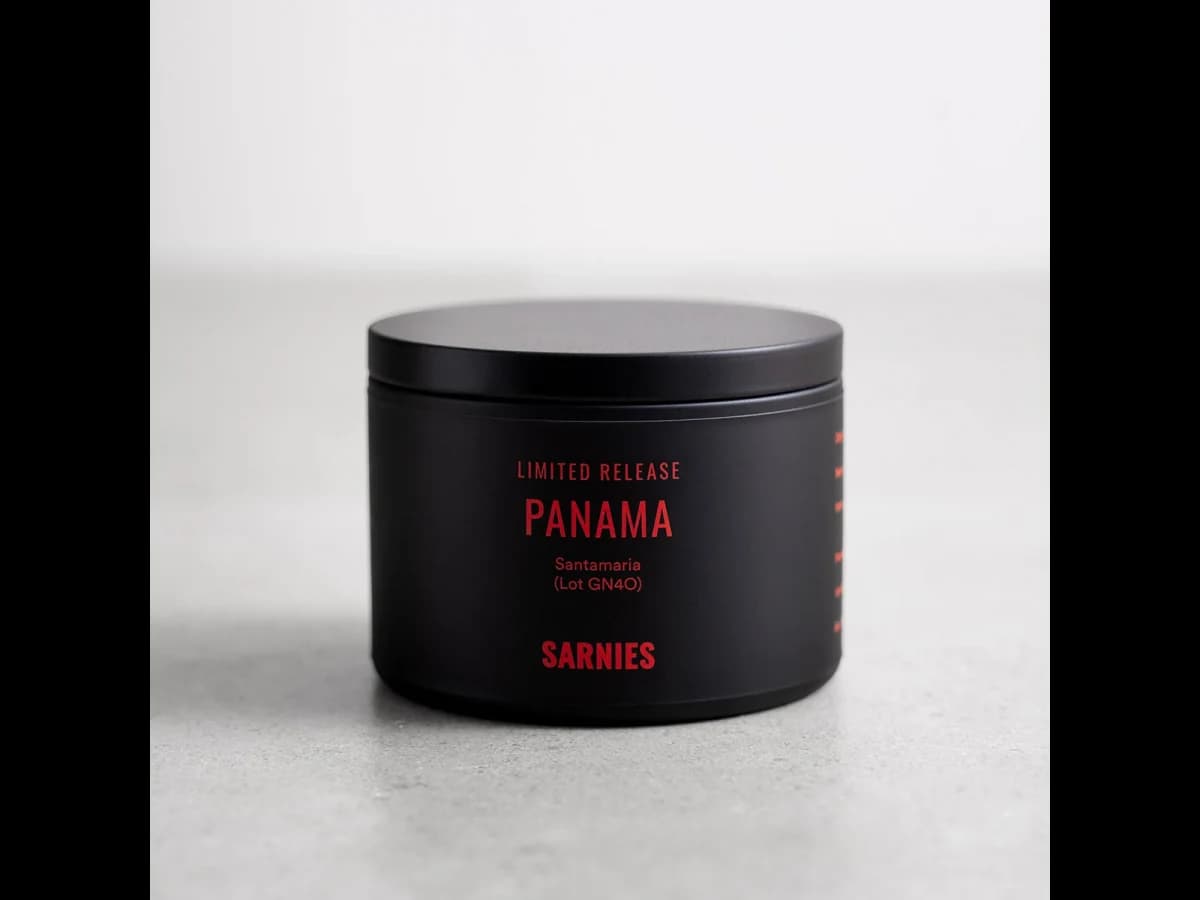 Sarnies Panama Santamaria Geisha Natural GN40 bag illustration