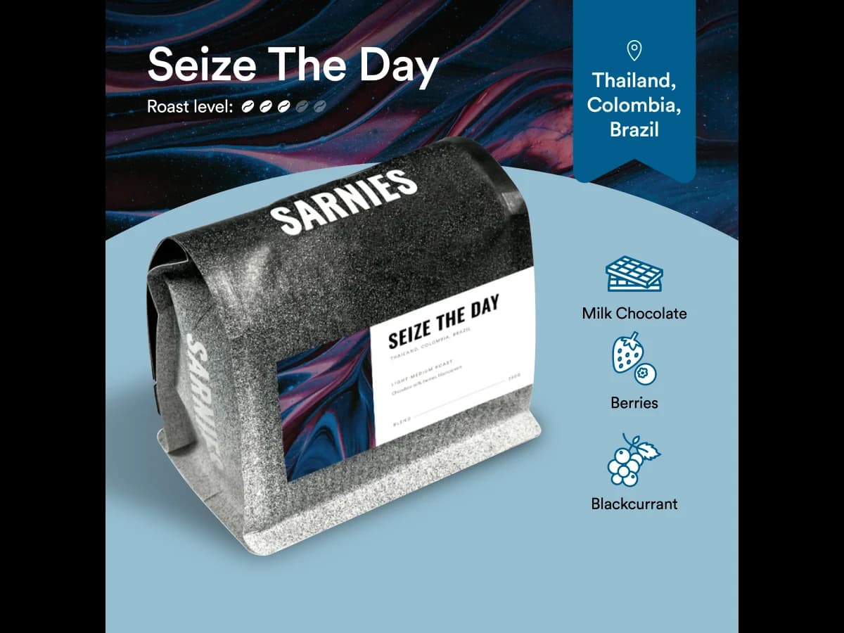 Sarnies Seize The Day bag illustration