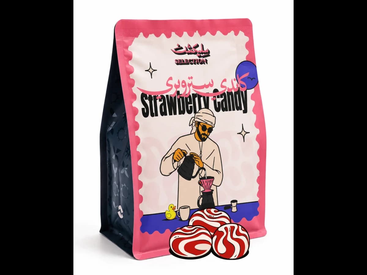 Selection Roastery Candy-Strawberry bag illustration