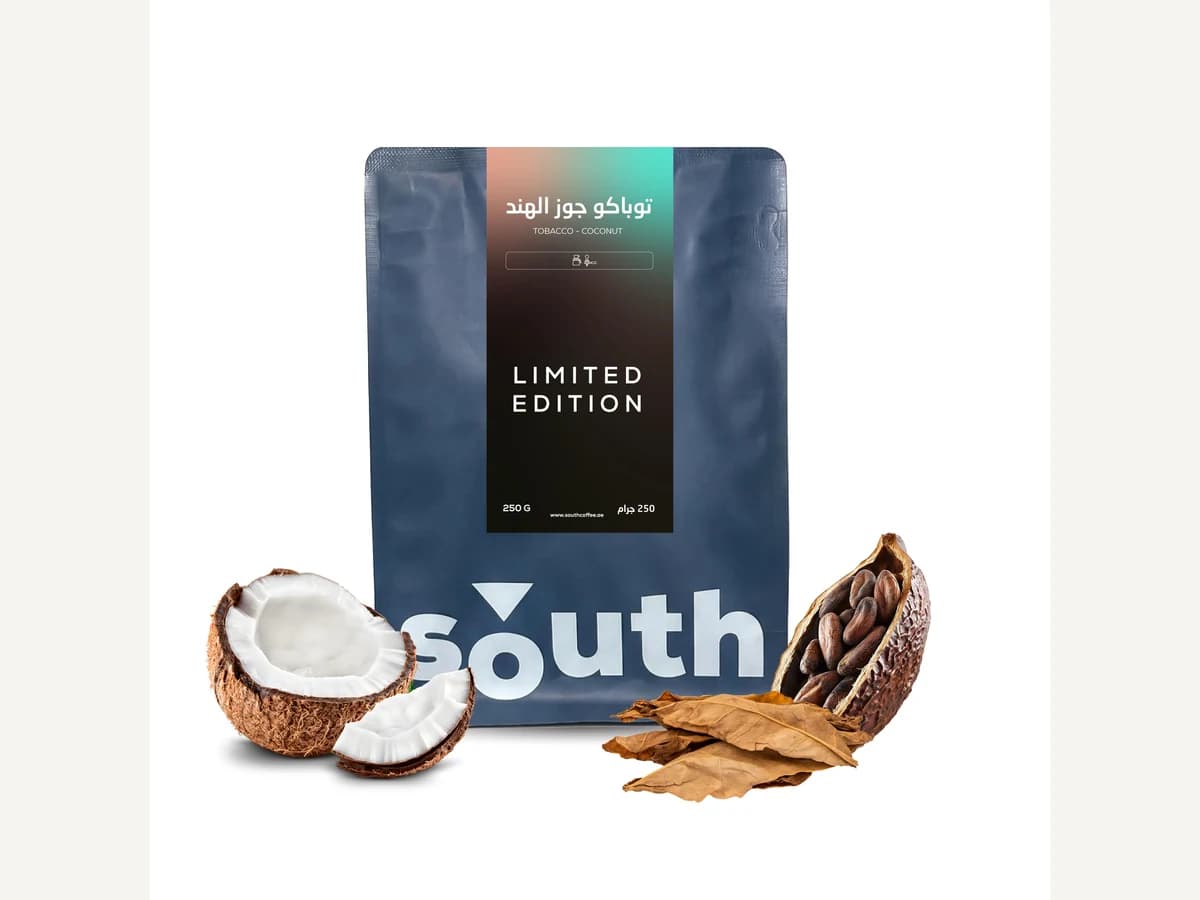 South Coffee Tobacco Coconut — Limited Edition bag illustration