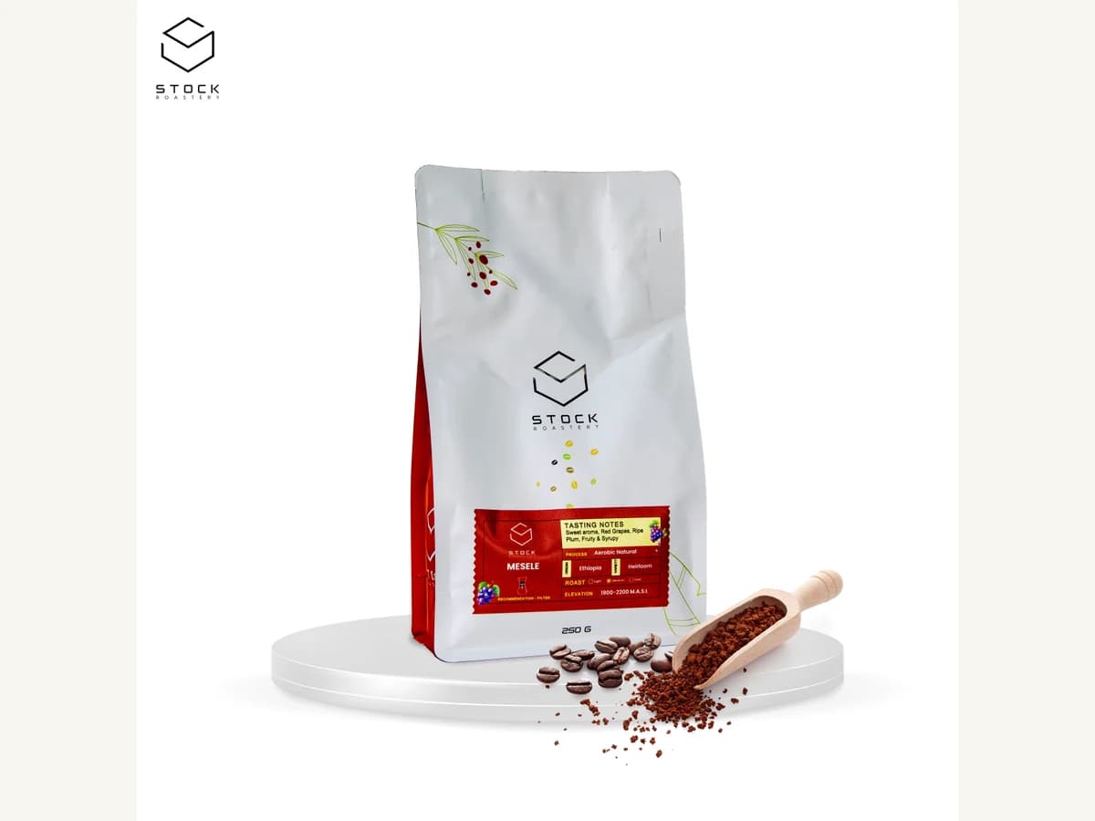 Stock Coffee Roaster Mesele bag illustration