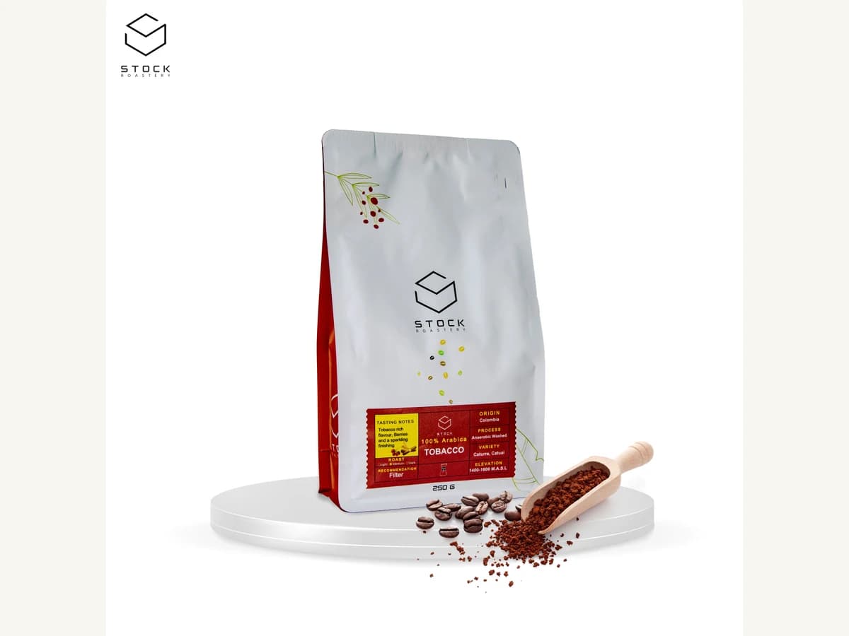 Stock Coffee Roaster Tobacco Berries bag illustration